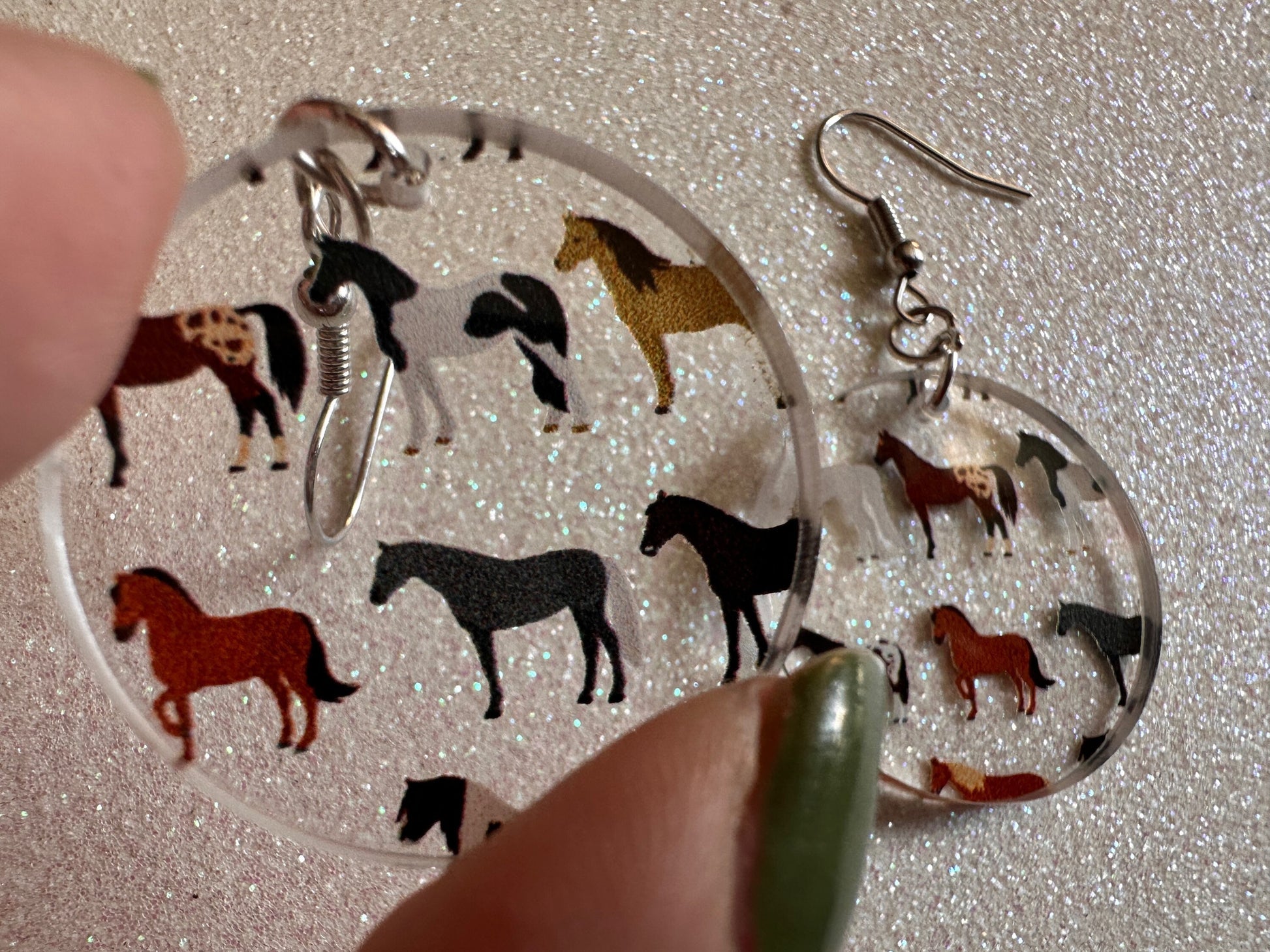 Horse Earrings: Laser Cut Acrylic Horses, Equine, Riding Camp, Cowboy, Pony, Love Horses, Horse Lover, Animals, Best Gifts for Her/Him/Them