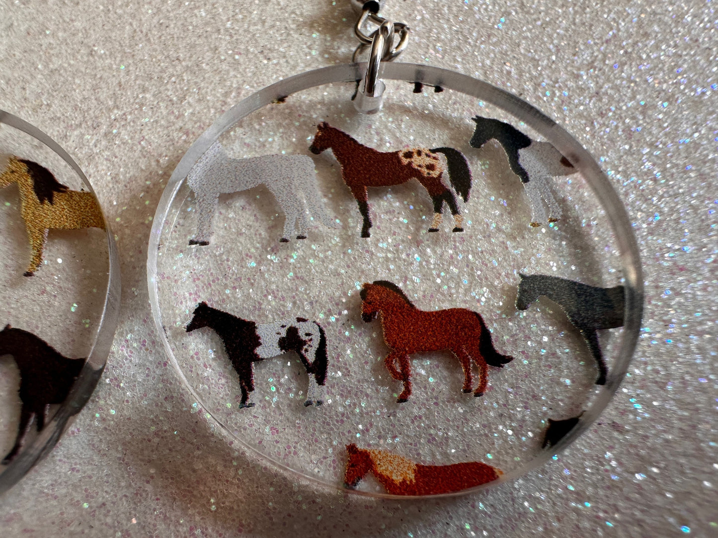 Horse Earrings: Laser Cut Acrylic Horses, Equine, Riding Camp, Cowboy, Pony, Love Horses, Horse Lover, Animals, Best Gifts for Her/Him/Them
