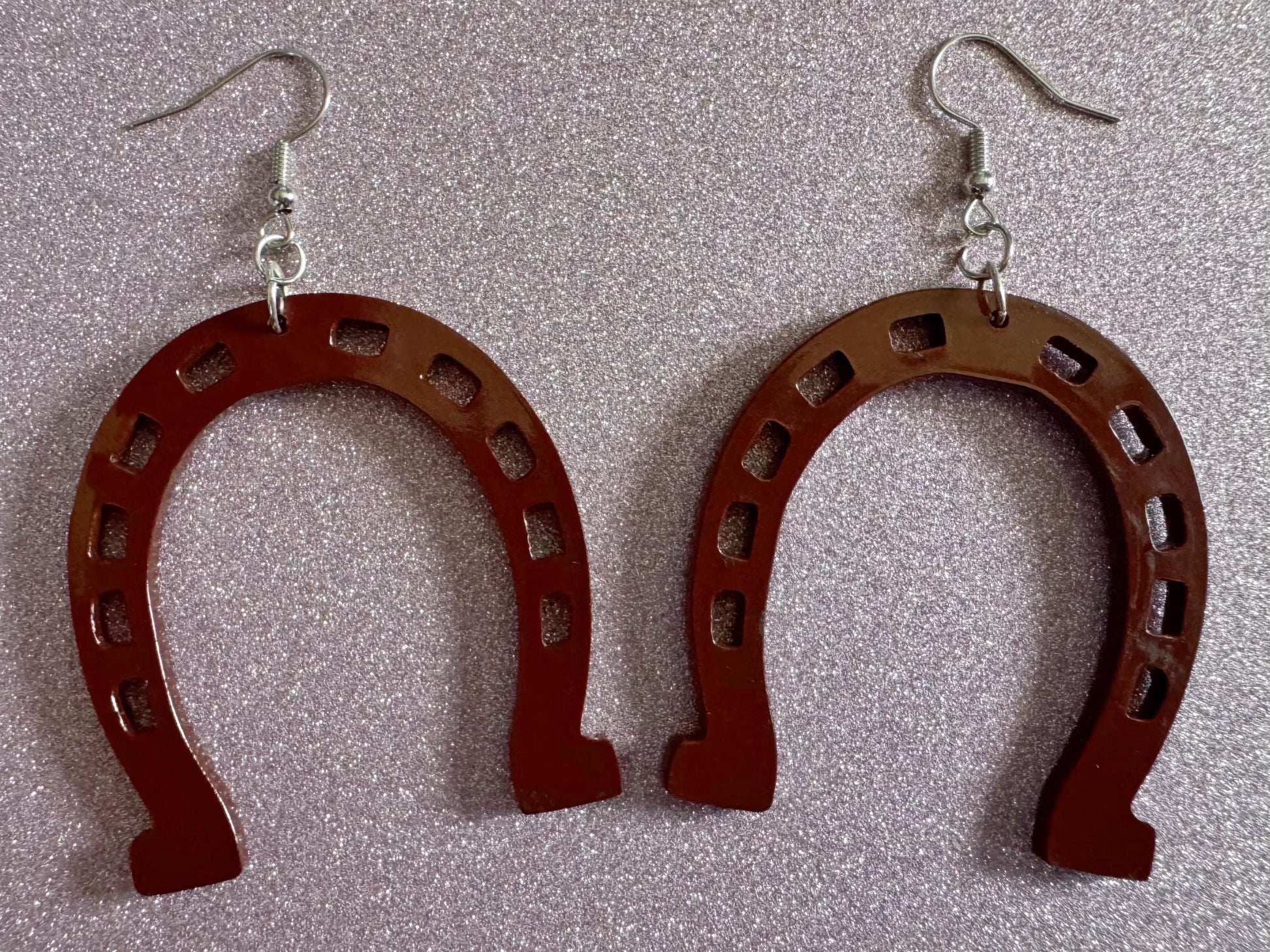 Horse Shoe Earrings: Laser Cut Acrylic Horse Shoes, Western Theme, Cowboy, Horses, Riding, Lucky, Horseshoes, Best Gifts for Her/Him/Them