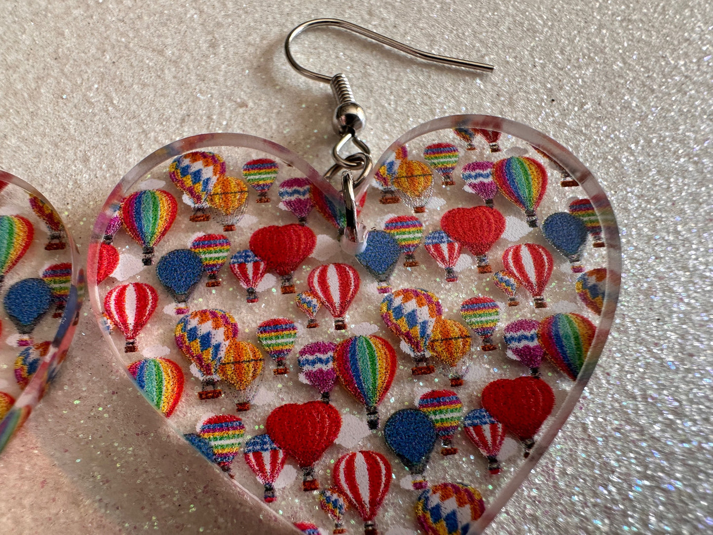 Hot Air Balloon Earrings: Laser Cut Acrylic Earrings, Travel, Globetrotter, Adventure, Hot Air Balloon Festival, Best Gifts for Her/Him/Them