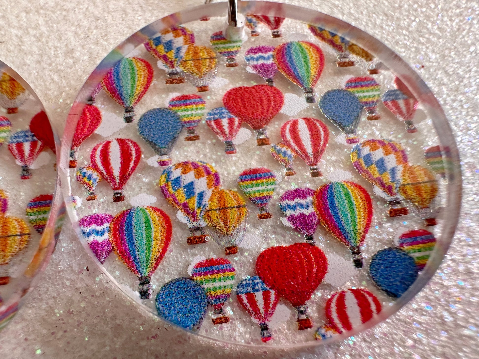 Hot Air Balloon Earrings: Laser Cut Acrylic Earrings, Travel, Globetrotter, Adventure, Hot Air Balloon Festival, Best Gifts for Her/Him/Them