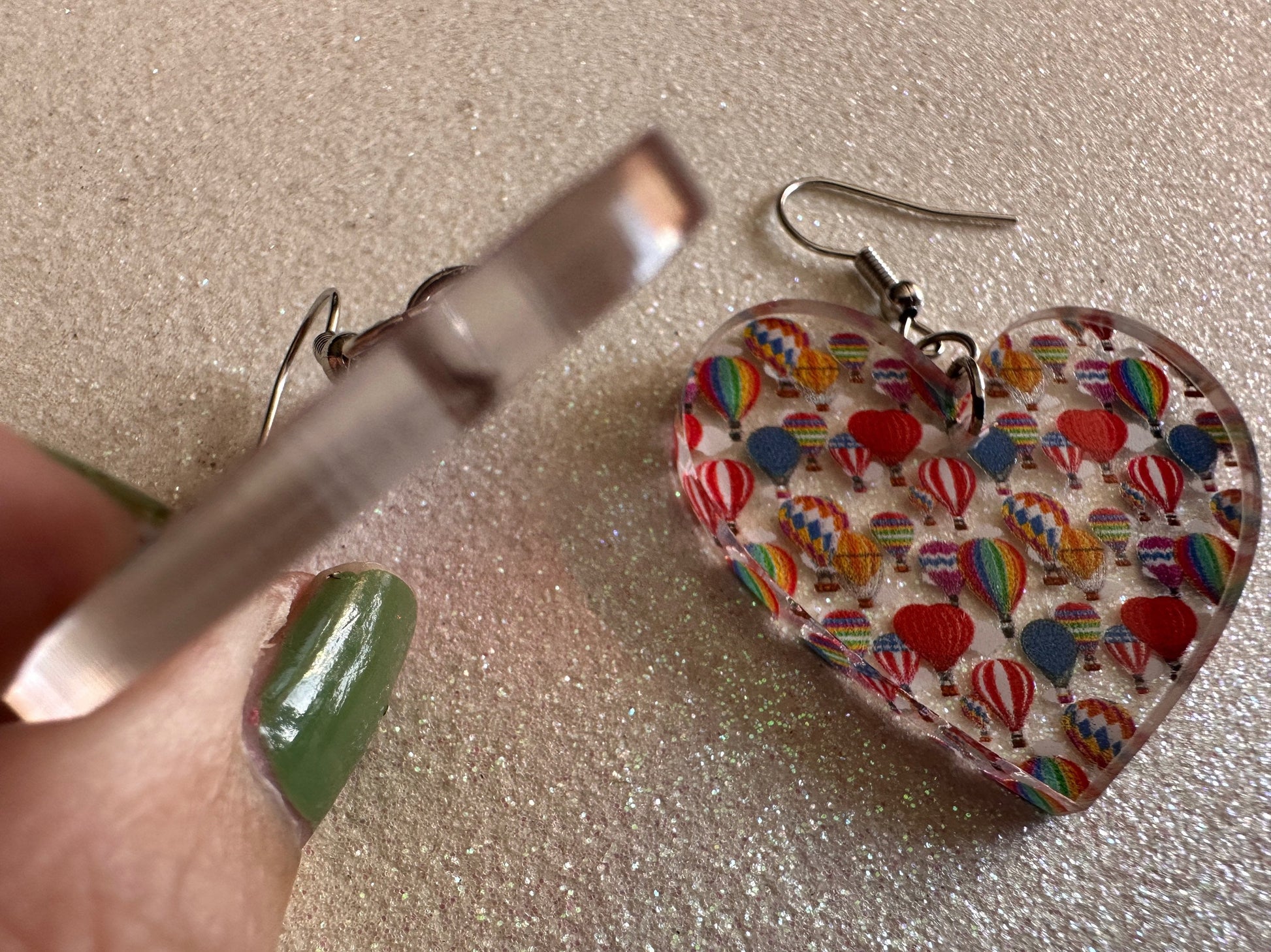 Hot Air Balloon Earrings: Laser Cut Acrylic Earrings, Travel, Globetrotter, Adventure, Hot Air Balloon Festival, Best Gifts for Her/Him/Them