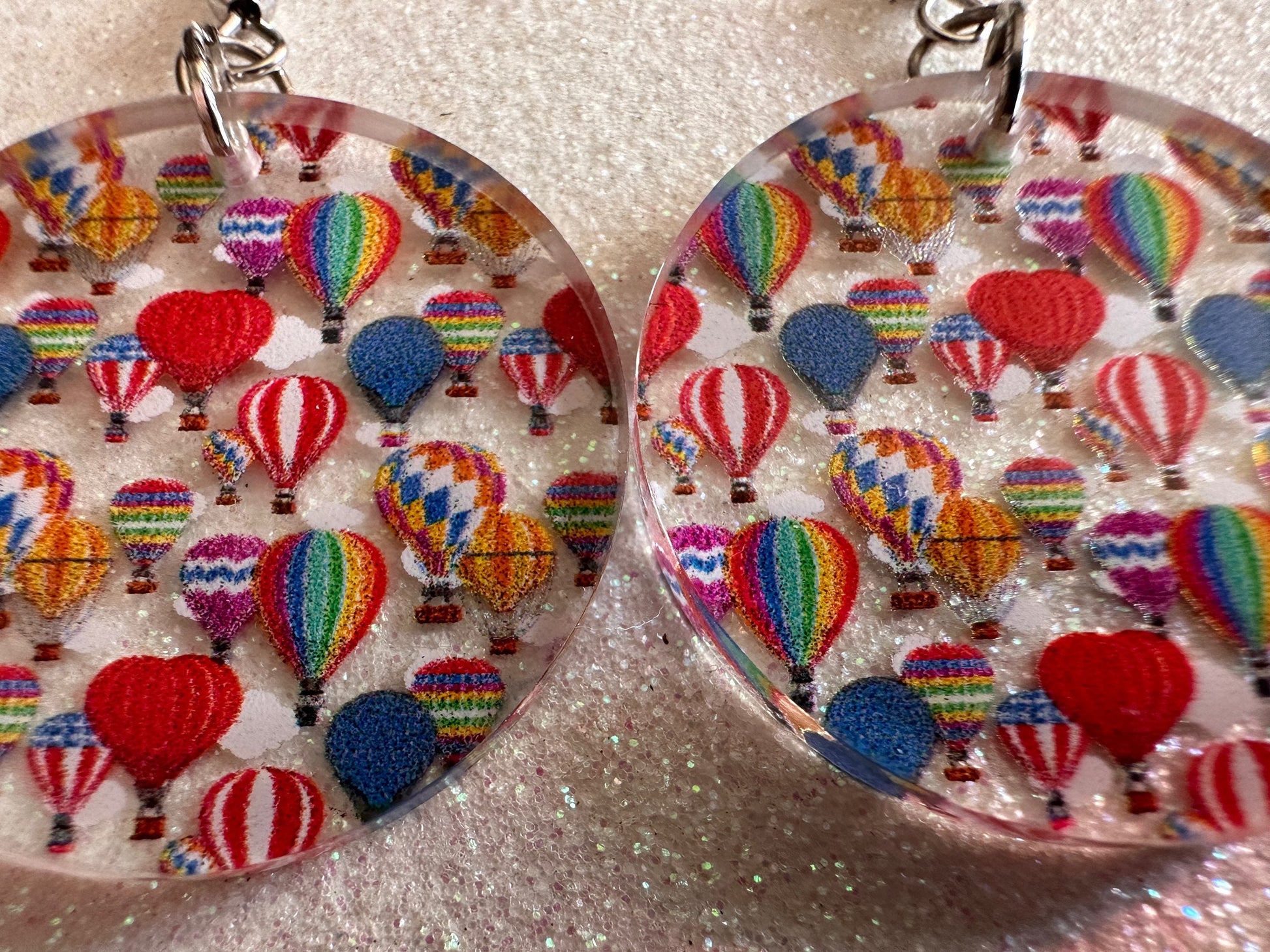 Hot Air Balloon Earrings: Laser Cut Acrylic Earrings, Travel, Globetrotter, Adventure, Hot Air Balloon Festival, Best Gifts for Her/Him/Them