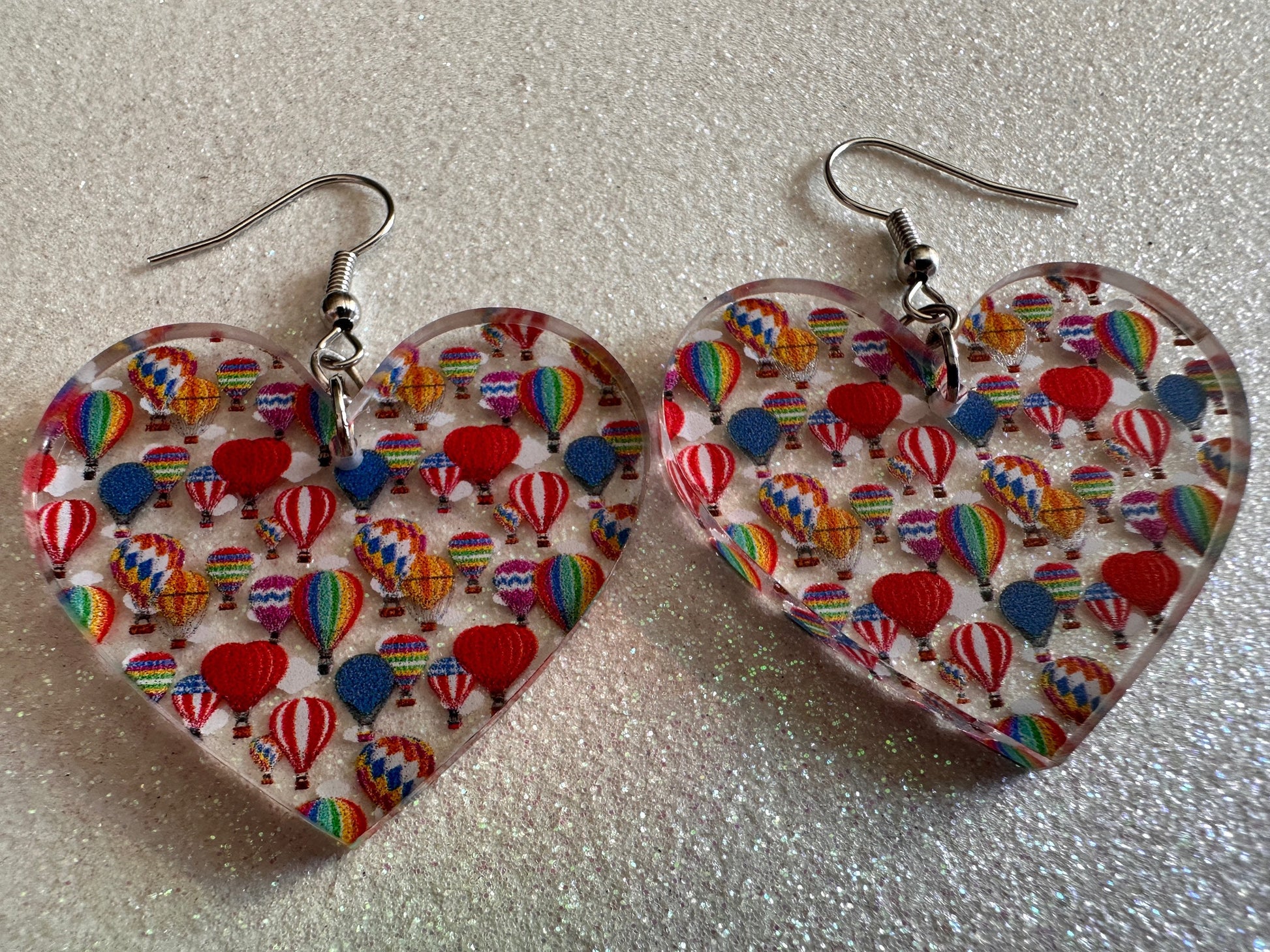 Hot Air Balloon Earrings: Laser Cut Acrylic Earrings, Travel, Globetrotter, Adventure, Hot Air Balloon Festival, Best Gifts for Her/Him/Them