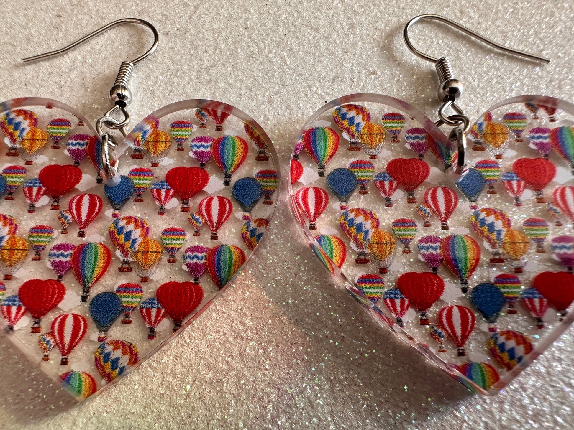 Hot Air Balloon Earrings: Laser Cut Acrylic Earrings, Travel, Globetrotter, Adventure, Hot Air Balloon Festival, Best Gifts for Her/Him/Them