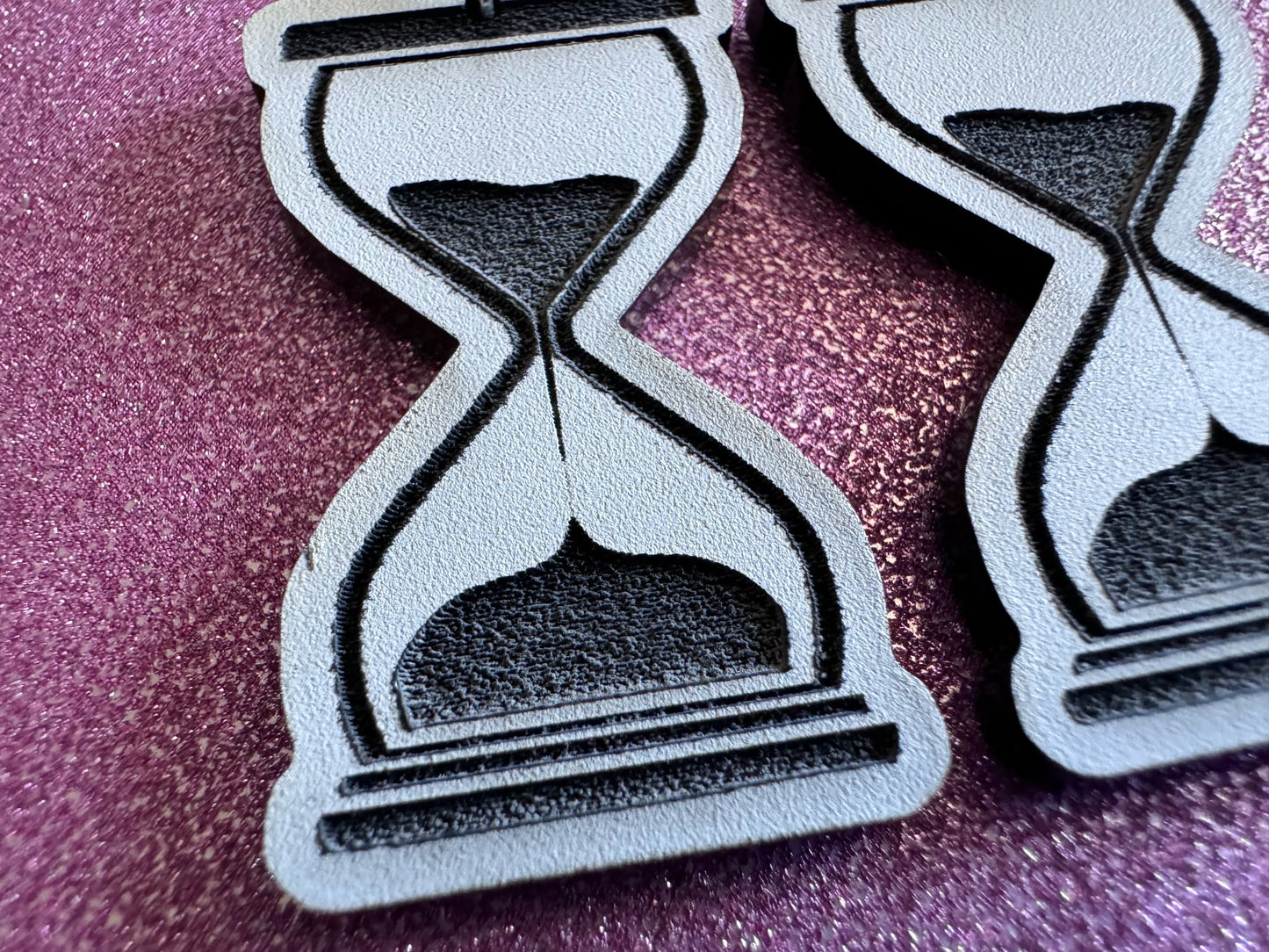 Hourglass Earrings: Laser Cut Acrylic Hourglasses, Time, Pensive, Sand, Antique, Novelty, Classic, Count Down, Best Gifts for Her/Him/Them
