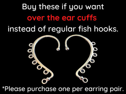 Hypoallergenic Earring Fish Hooks to Replace Regular Fish Hooks: Order Add On (One Per Purchased Pair)