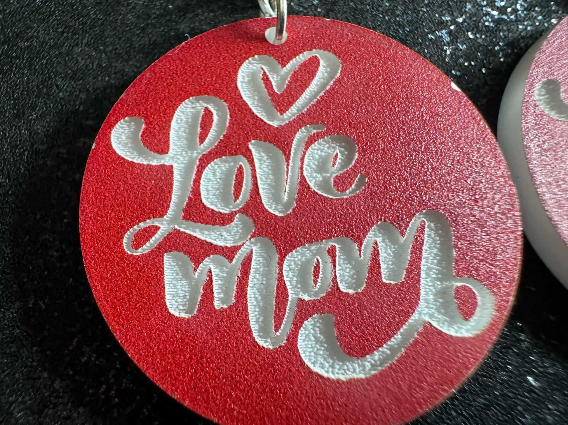 I Love Mom Earrings: Laser Cut Acrylic Earrings, Mother’s Day, Mommy, Mom, Mother, Mom Gift, Mama, Family, Best Gifts for Her/Him/Them