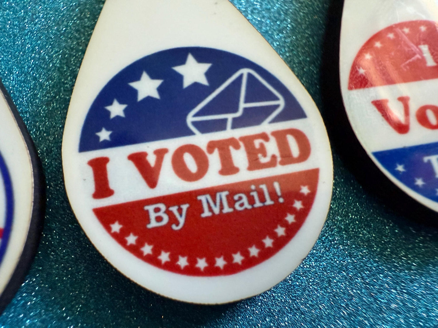 I Voted Today Earrings: Laser Cut Acrylic Voter Sticker Earrings 2024 Presidential Election Trump Kamala Harris, Best Gifts for Her/Him/Them