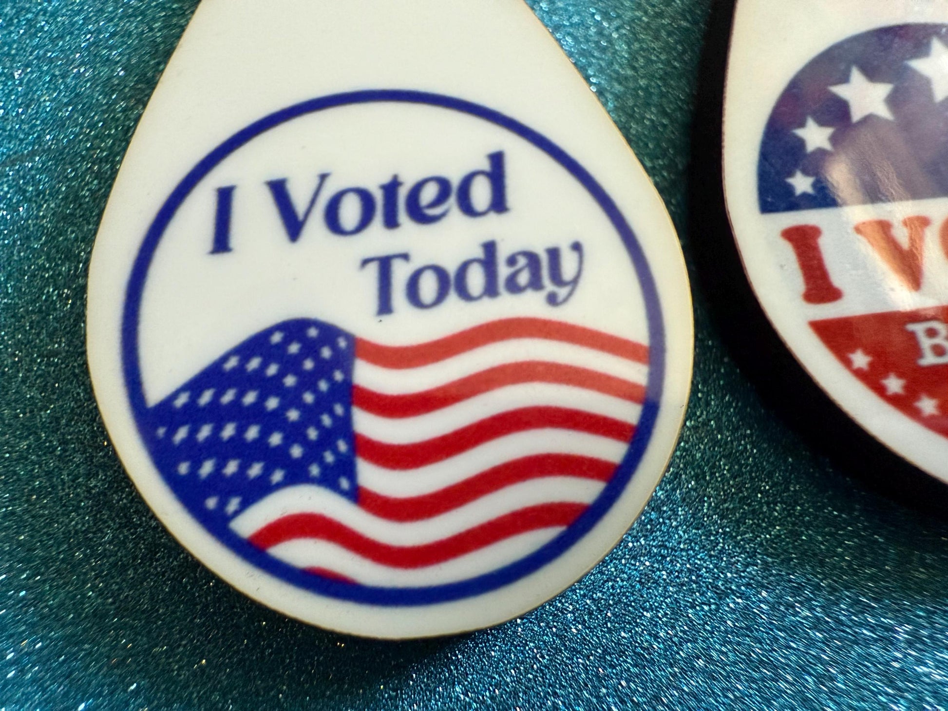 I Voted Today Earrings: Laser Cut Acrylic Voter Sticker Earrings 2024 Presidential Election Trump Kamala Harris, Best Gifts for Her/Him/Them