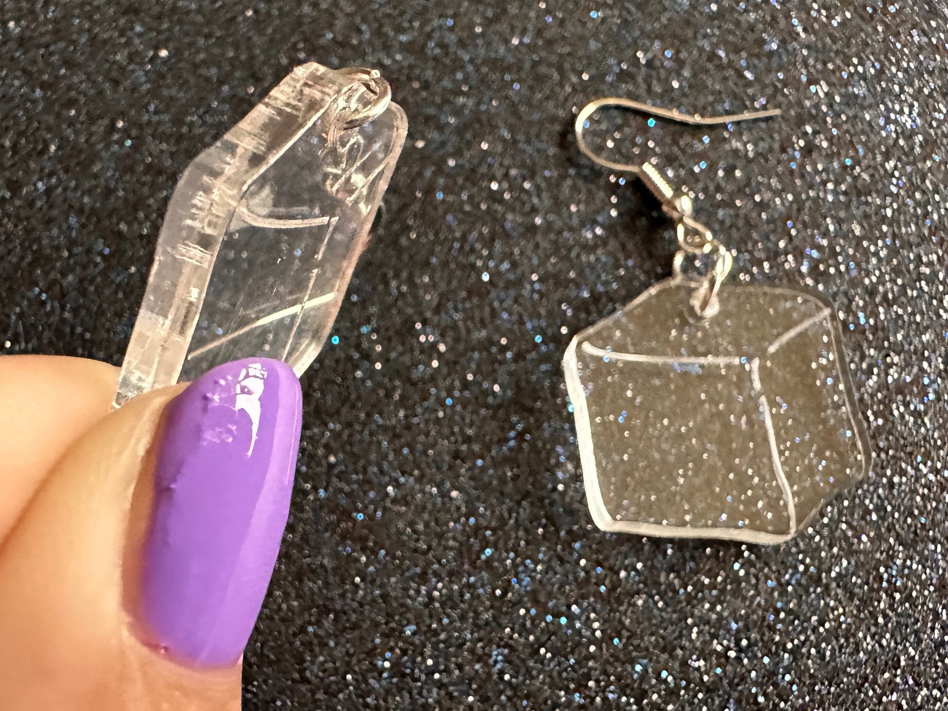 Ice Cube Earrings: Laser Cut Acrylic Ice Cubes, Cold, Iced, Frozen Water, Freezing, Summer, Cool Down, Chill Out, Gifts for Her/Him/Them