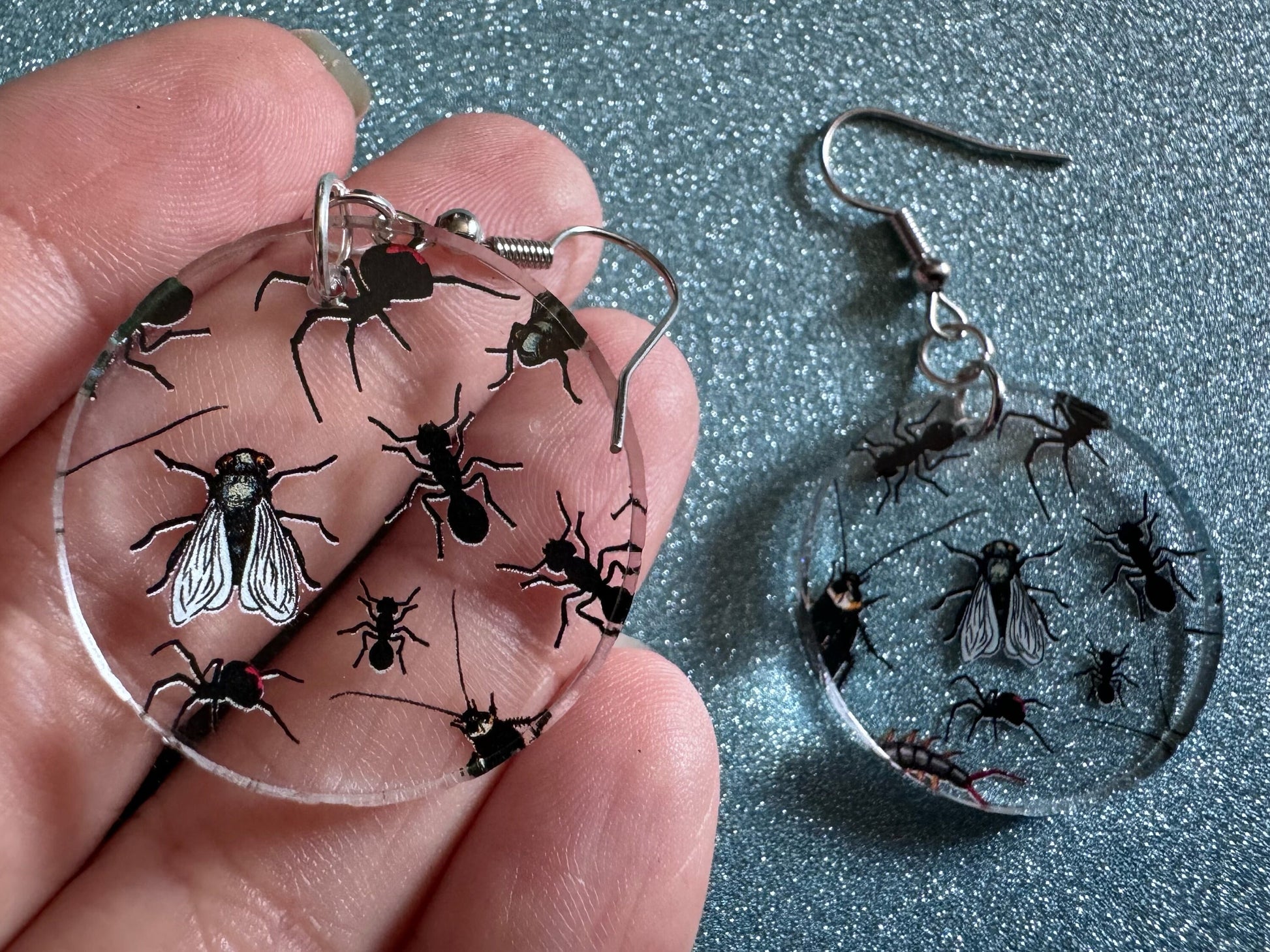 Insect Earrings: Laser Cut Acrylic Insects, Bugs, Ant, Spider, Centipede, Fly, Beetle, Animals, Entomology, Zoo, Best Gifts for Her/Him/Them