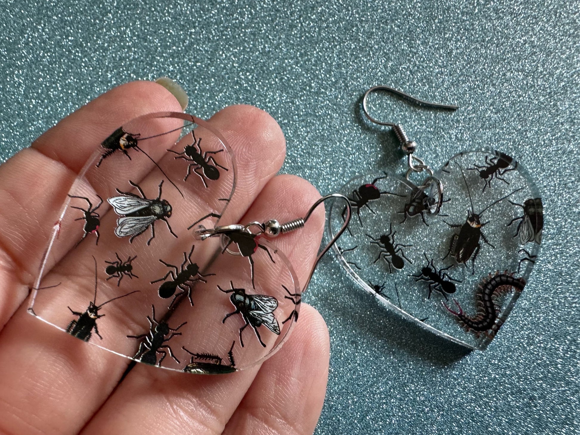 Insect Earrings: Laser Cut Acrylic Insects, Bugs, Ant, Spider, Centipede, Fly, Beetle, Animals, Entomology, Zoo, Best Gifts for Her/Him/Them