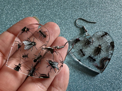 Insect Earrings: Laser Cut Acrylic Insects, Bugs, Ant, Spider, Centipede, Fly, Beetle, Animals, Entomology, Zoo, Best Gifts for Her/Him/Them