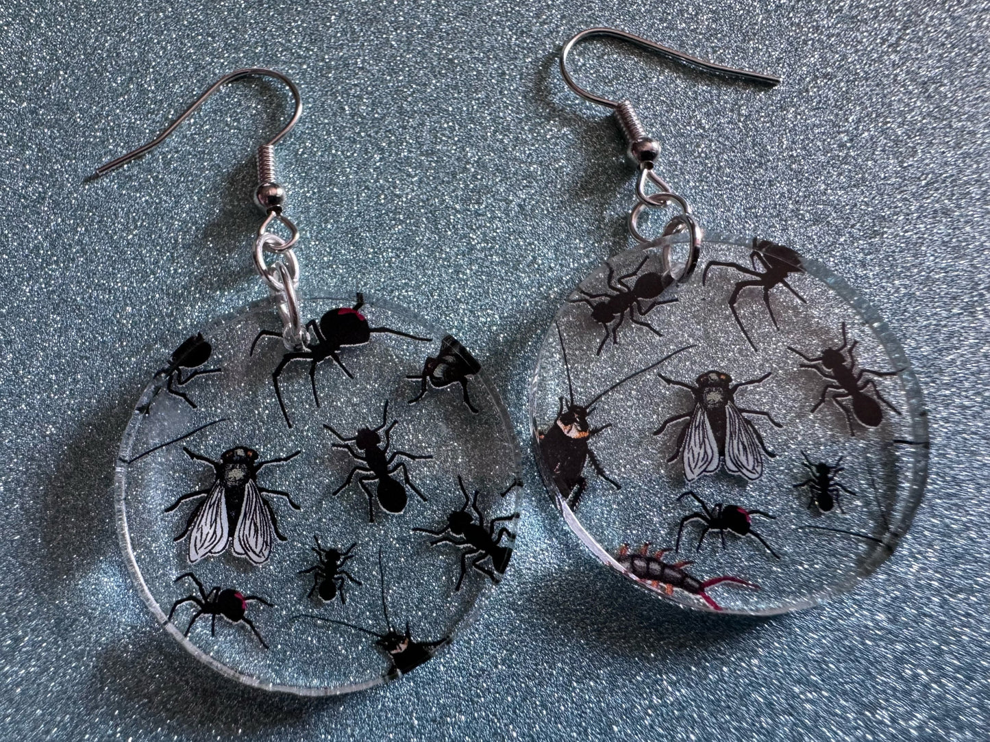 Insect Earrings: Laser Cut Acrylic Insects, Bugs, Ant, Spider, Centipede, Fly, Beetle, Animals, Entomology, Zoo, Best Gifts for Her/Him/Them