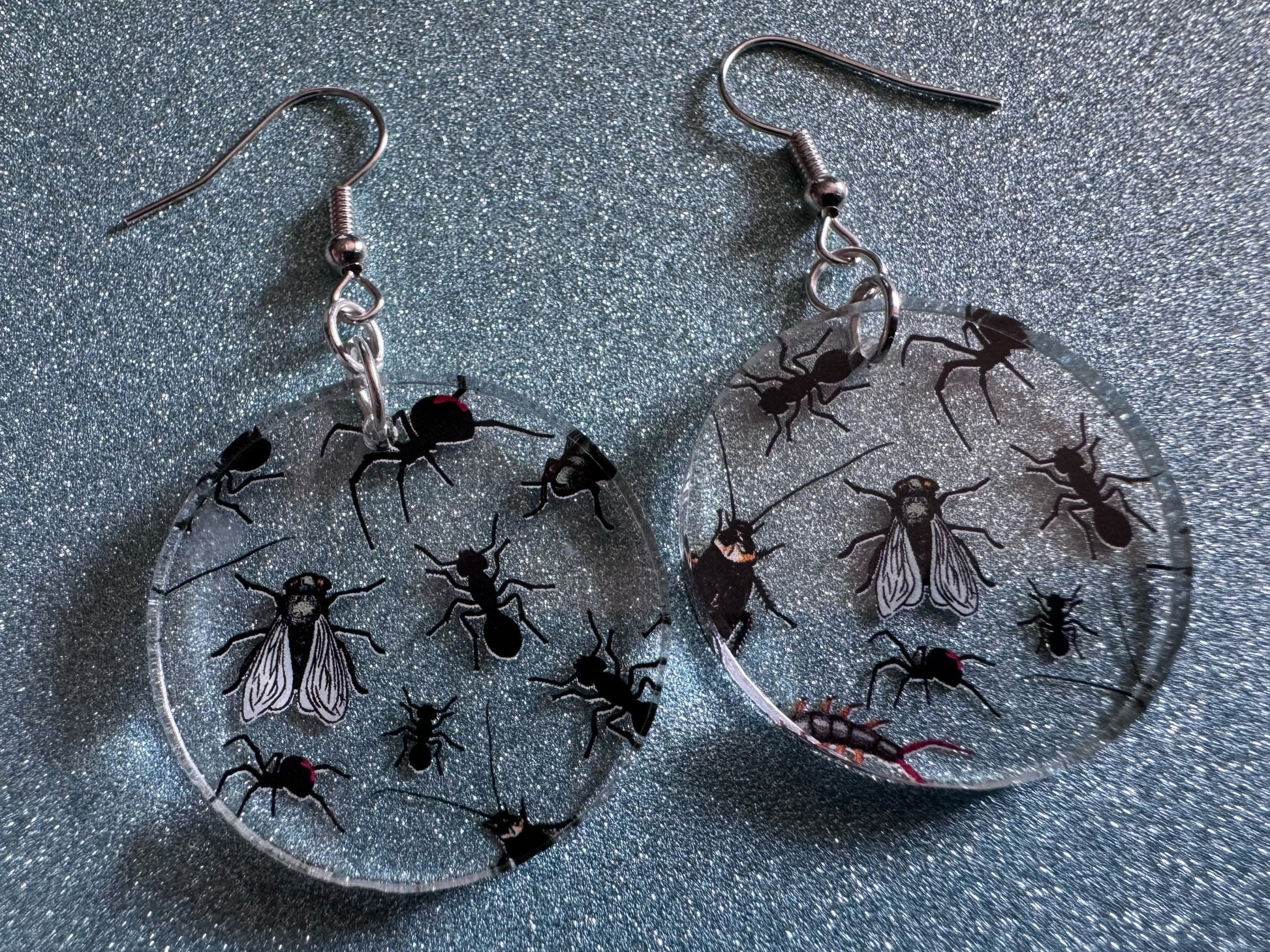 Insect Earrings: Laser Cut Acrylic Insects, Bugs, Ant, Spider, Centipede, Fly, Beetle, Animals, Entomology, Zoo, Best Gifts for Her/Him/Them
