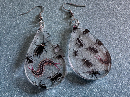 Insect Earrings: Laser Cut Acrylic Insects, Bugs, Ant, Spider, Centipede, Fly, Beetle, Animals, Entomology, Zoo, Best Gifts for Her/Him/Them