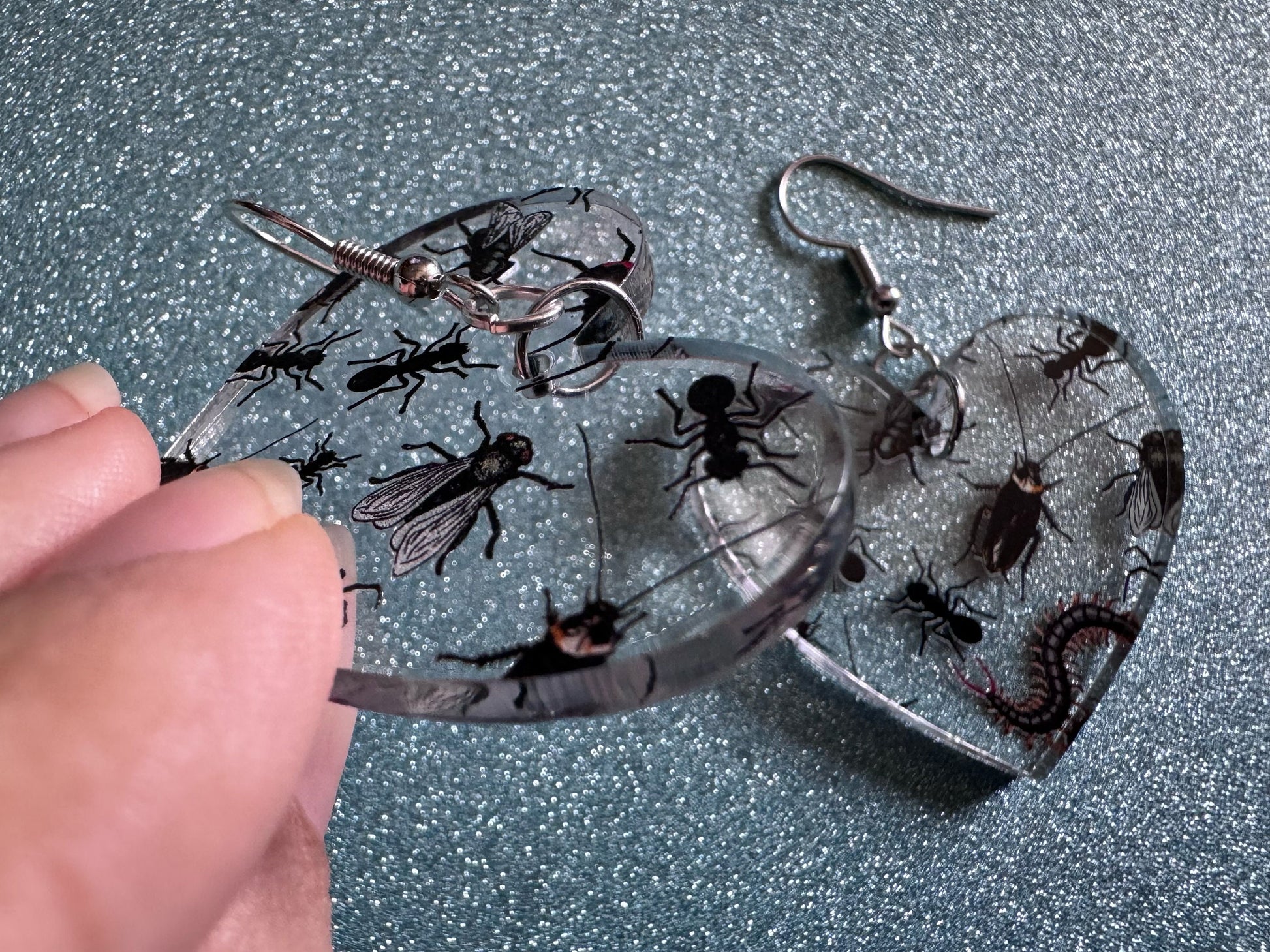 Insect Earrings: Laser Cut Acrylic Insects, Bugs, Ant, Spider, Centipede, Fly, Beetle, Animals, Entomology, Zoo, Best Gifts for Her/Him/Them