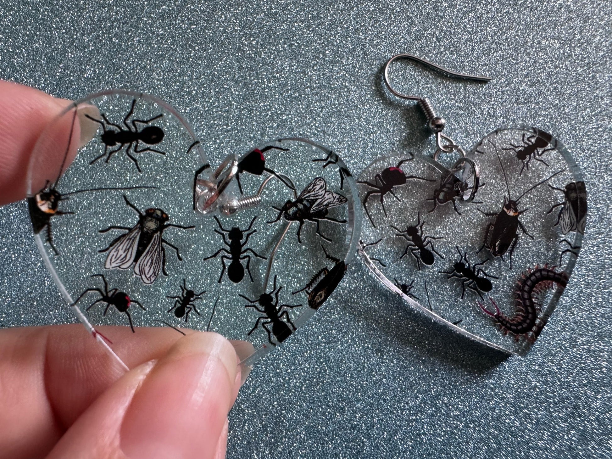 Insect Earrings: Laser Cut Acrylic Insects, Bugs, Ant, Spider, Centipede, Fly, Beetle, Animals, Entomology, Zoo, Best Gifts for Her/Him/Them