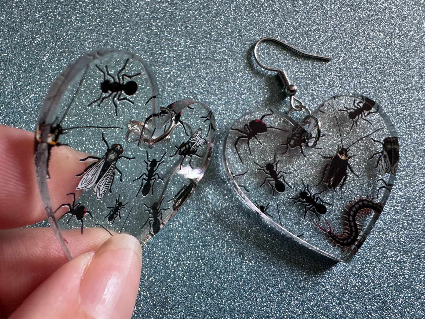 Insect Earrings: Laser Cut Acrylic Insects, Bugs, Ant, Spider, Centipede, Fly, Beetle, Animals, Entomology, Zoo, Best Gifts for Her/Him/Them