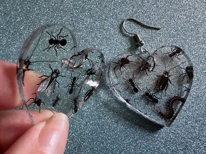 Insect Earrings: Laser Cut Acrylic Insects, Bugs, Ant, Spider, Centipede, Fly, Beetle, Animals, Entomology, Zoo, Best Gifts for Her/Him/Them
