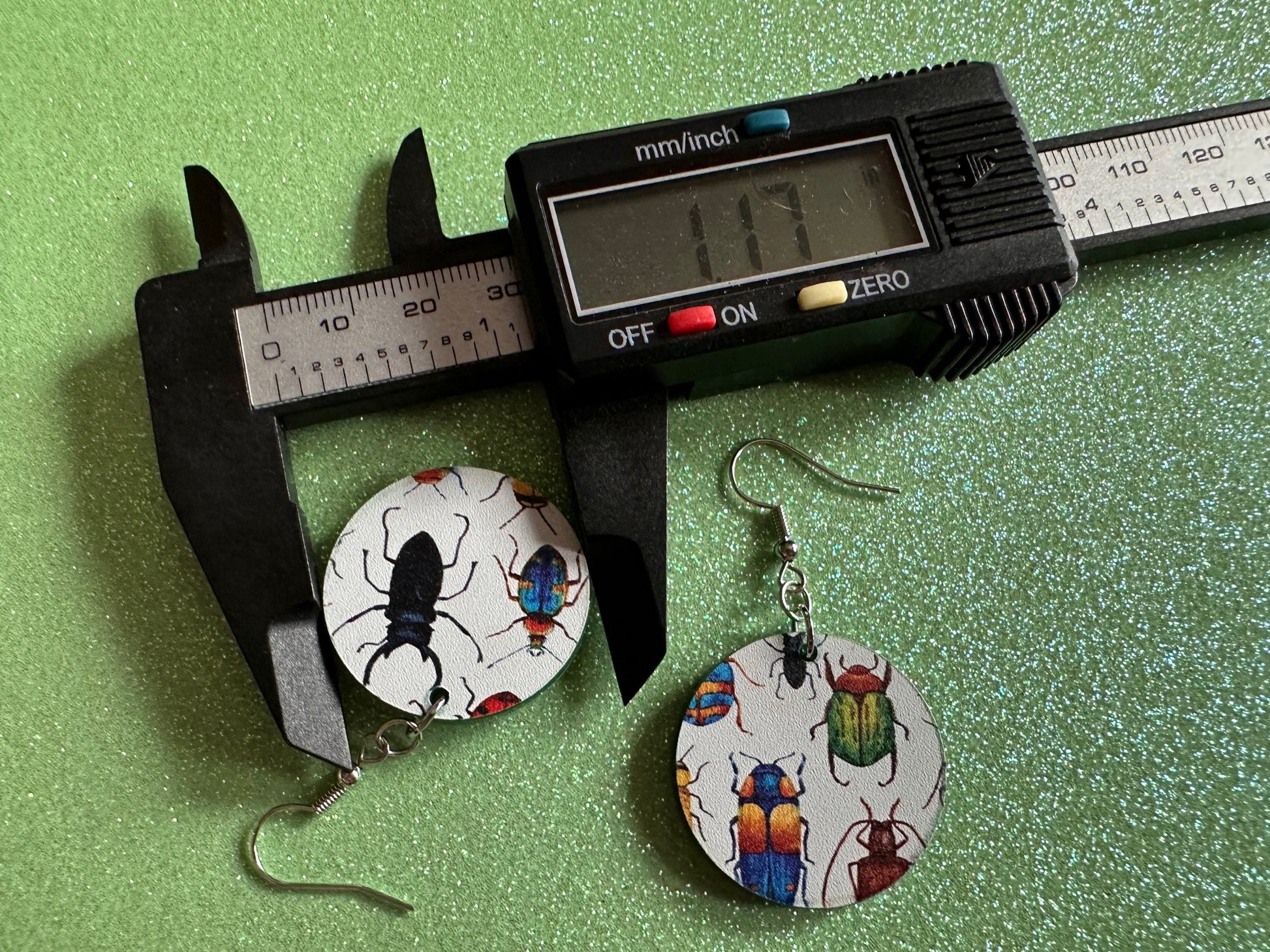 Insect Earrings: Laser Cut Acrylic Insects, Bugs, Green Earrings, Beetle, Animals, Entomology, Zoo, Colorful, Best Gifts for Her/Him/Them