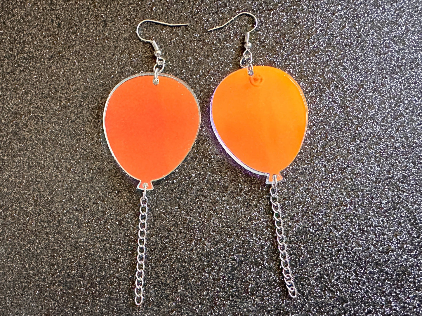 Iridescent Balloon Earrings: Laser Cut Acrylic Balloons, Party, Celebrate, Helium, Birthday, Best Gifts for Her/Him/Them