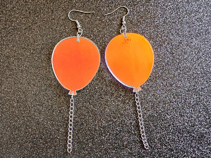 Iridescent Balloon Earrings: Laser Cut Acrylic Balloons, Party, Celebrate, Helium, Birthday, Best Gifts for Her/Him/Them