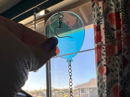 Iridescent Balloon Earrings: Laser Cut Acrylic Balloons, Party, Celebrate, Helium, Birthday, Best Gifts for Her/Him/Them