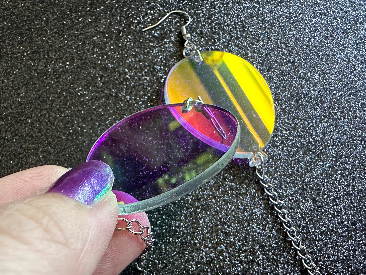 Iridescent Balloon Earrings: Laser Cut Acrylic Balloons, Party, Celebrate, Helium, Birthday, Best Gifts for Her/Him/Them