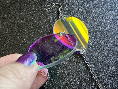 Iridescent Balloon Earrings: Laser Cut Acrylic Balloons, Party, Celebrate, Helium, Birthday, Best Gifts for Her/Him/Them