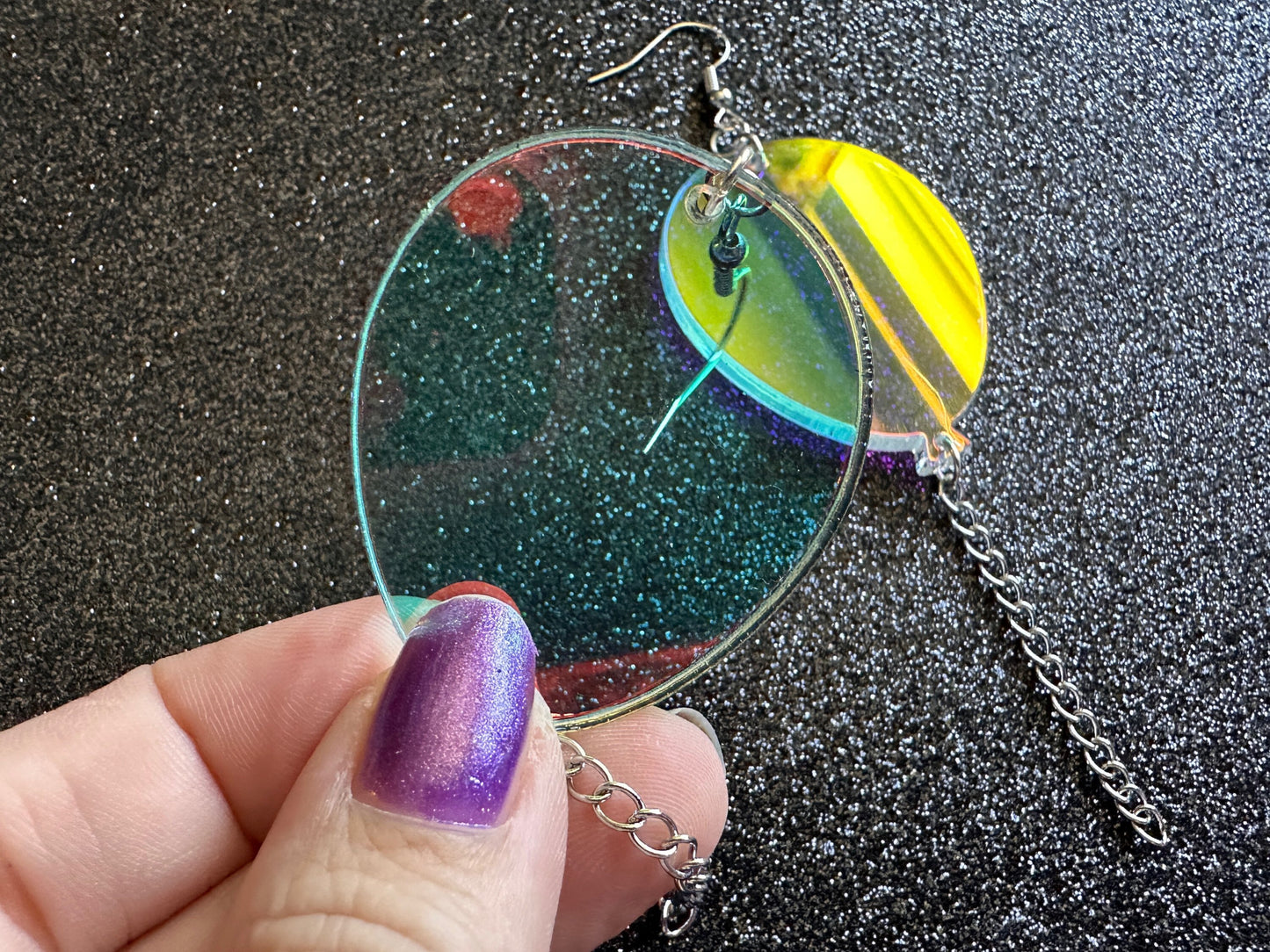 Iridescent Balloon Earrings: Laser Cut Acrylic Balloons, Party, Celebrate, Helium, Birthday, Best Gifts for Her/Him/Them