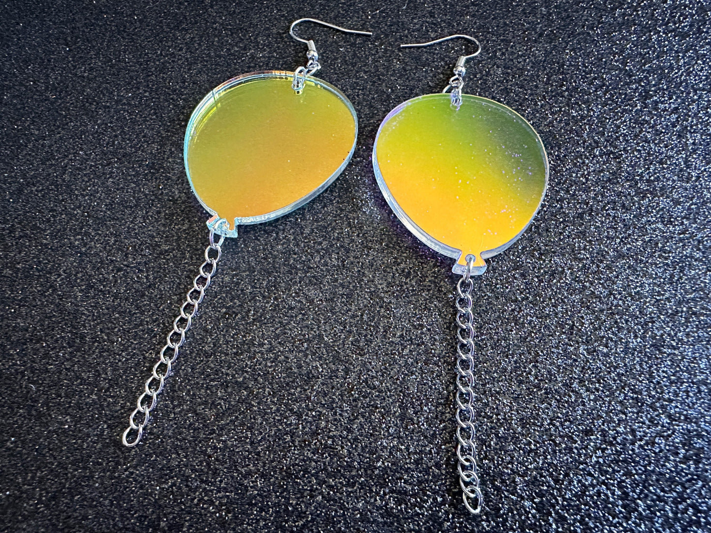 Iridescent Balloon Earrings: Laser Cut Acrylic Balloons, Party, Celebrate, Helium, Birthday, Best Gifts for Her/Him/Them
