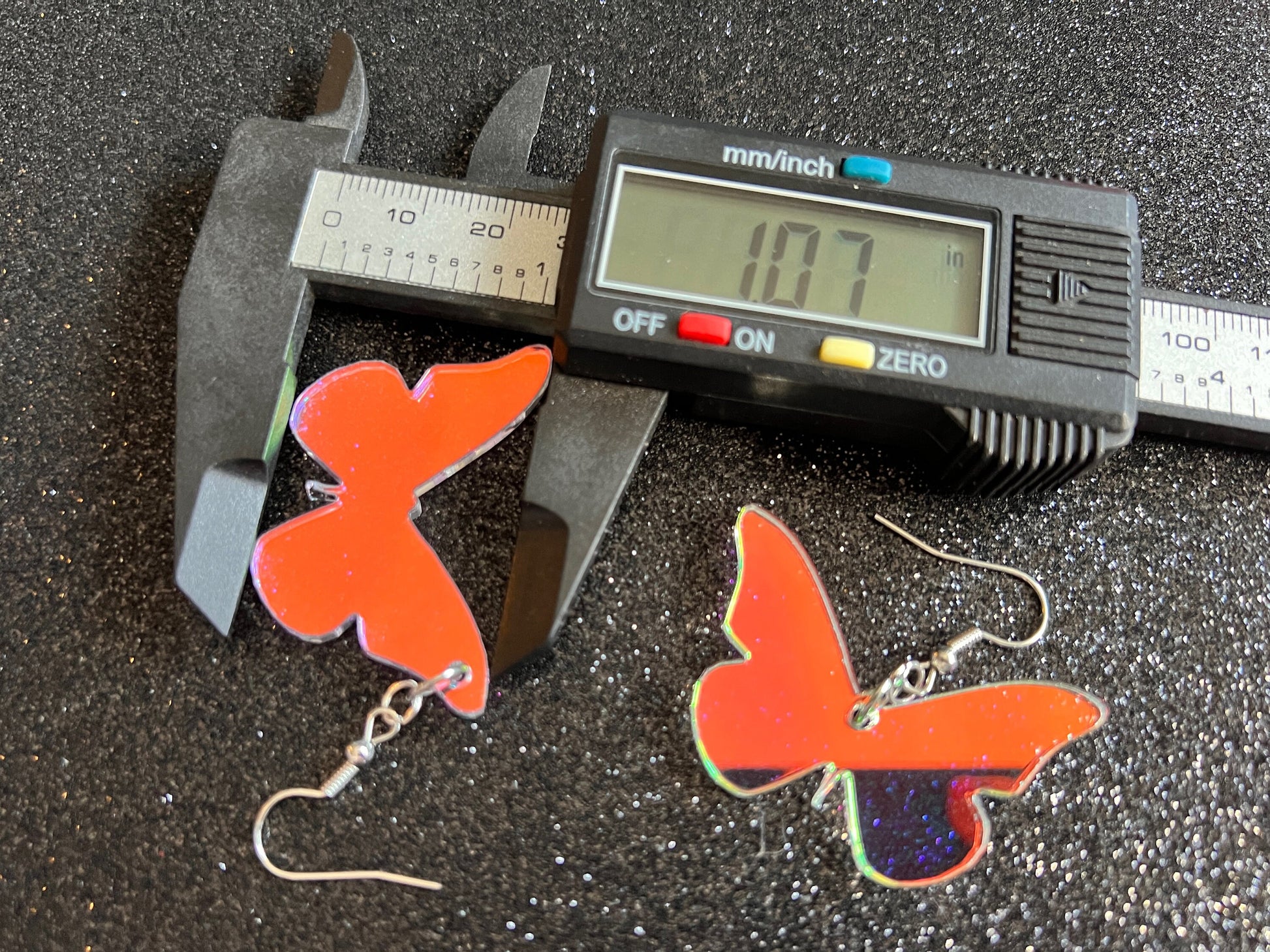 Iridescent Butterfly Earrings: Laser Cut Acrylic Butterflies, Summer, Monarch, Insects, Bugs, Best Gifts for Her/Him/Them