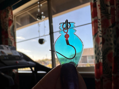 Iridescent Christmas Light Earrings: Laser Cut Acrylic, Lights, X-mas, Festive, Xmas, Green Earrings, Holidays, Best Gifts for Her/Him/Them