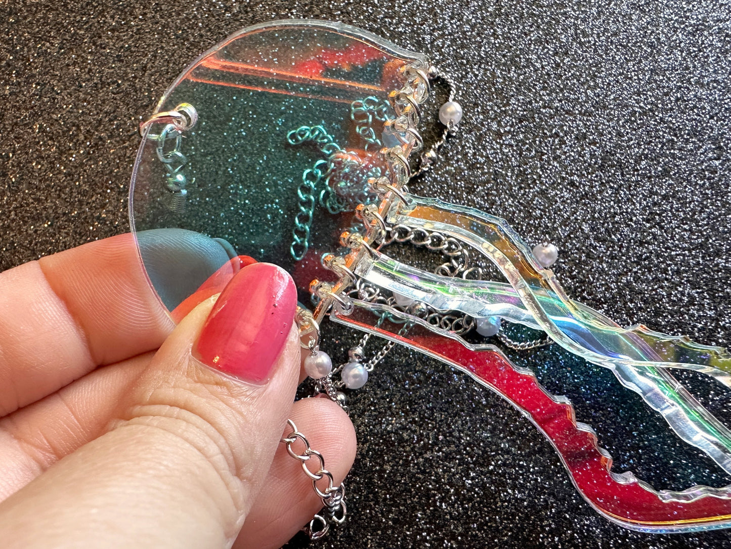 Iridescent Jellyfish Earrings: Laser Cut Acrylic Jellies, Ocean Animals, Fish, Sea Creatures, Aquatic, Gifts for Her/Him/Them
