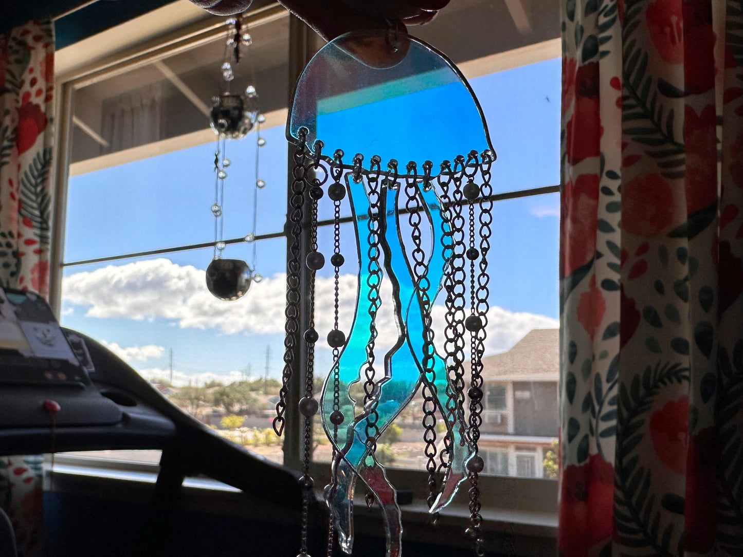 Iridescent Jellyfish Earrings: Laser Cut Acrylic Jellies, Ocean Animals, Fish, Sea Creatures, Aquatic, Gifts for Her/Him/Them