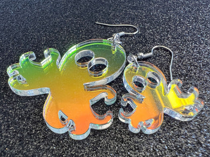 Iridescent Octopus Earrings: Laser Cut Acrylic Octopuses, Cephalopods, Ocean Animals, Fish, Sea Creatures, Aquatic, Gifts for Her/Him/Them