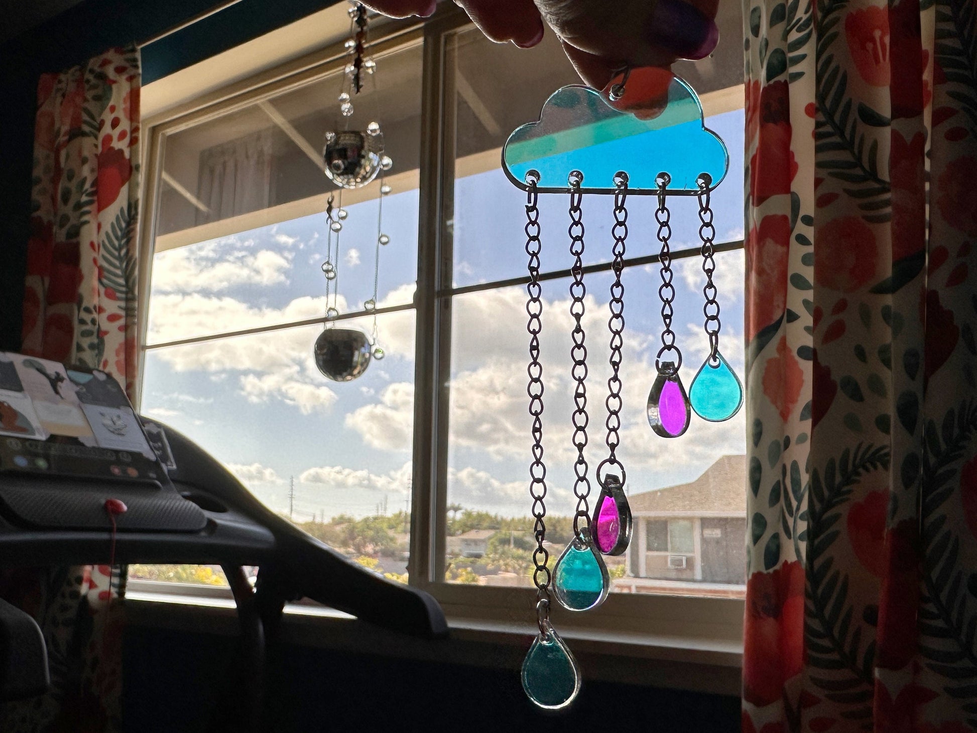 Iridescent Rain Earrings: Laser Cut Acrylic Raindrops, Rain Drops, Stormy Weather, Raining, Rain Storm, Cold, Best Gifts for Her/Him/Them