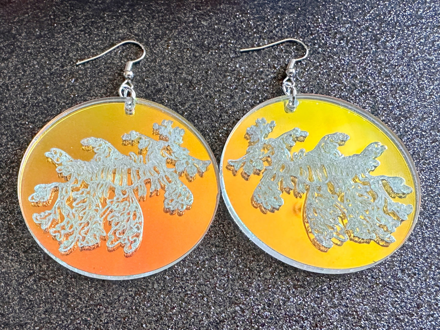 Iridescent Sea Dragon Earrings: Laser Cut Acrylic Sea Creatures, Ocean, Beach, Aquarium, Seahorse, Tropical Animals Gifts for Her/Him/Them