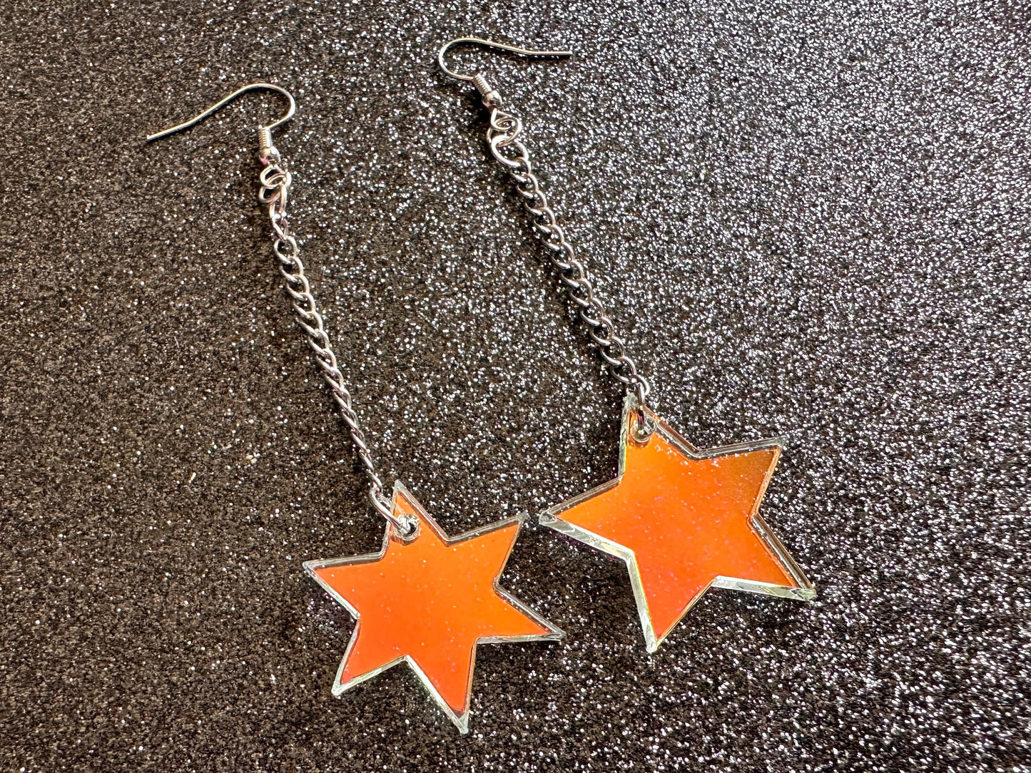 Iridescent Star Earrings: Laser Cut Acrylic Stars, Magic, Night Sky, Astrology, Astronomy, Best Gifts for Her/Him/Them
