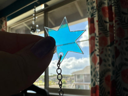 Iridescent Star Earrings: Laser Cut Acrylic Stars, Magic, Night Sky, Astrology, Astronomy, Best Gifts for Her/Him/Them