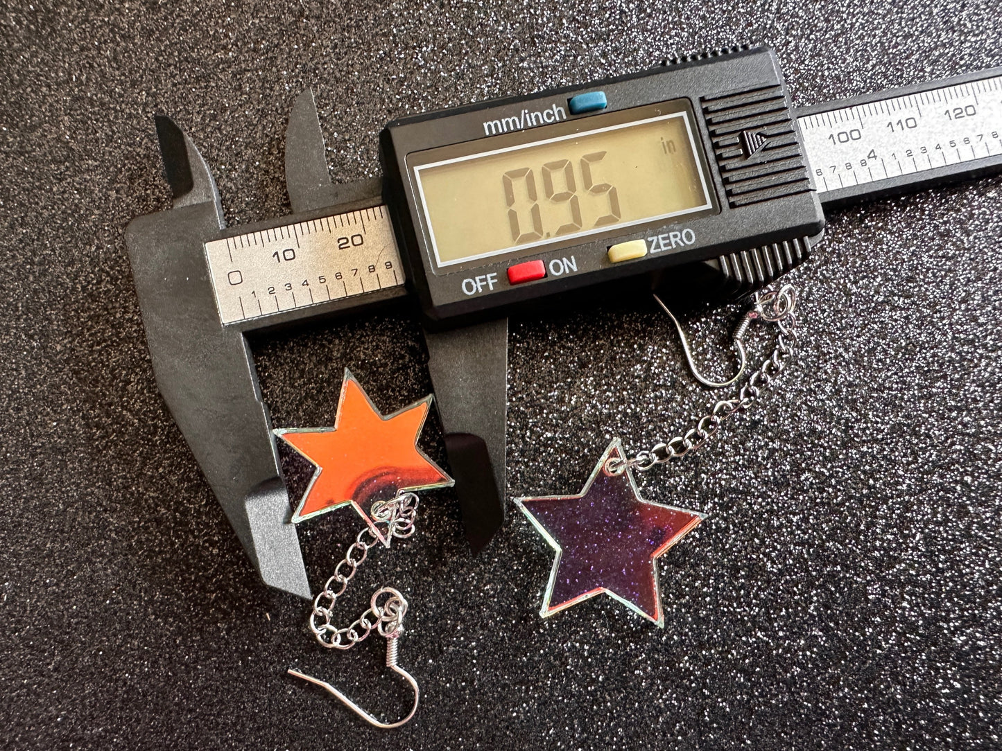 Iridescent Star Earrings: Laser Cut Acrylic Stars, Magic, Night Sky, Astrology, Astronomy, Best Gifts for Her/Him/Them