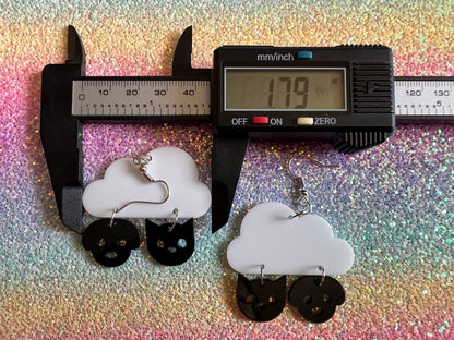 It's Raining Cats and Dogs Earrings: Laser Cut Acrylic Earrings, Raining, Rain, Best Gifts for Her/Him/Them