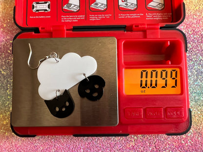 It's Raining Cats and Dogs Earrings: Laser Cut Acrylic Earrings, Raining, Rain, Best Gifts for Her/Him/Them