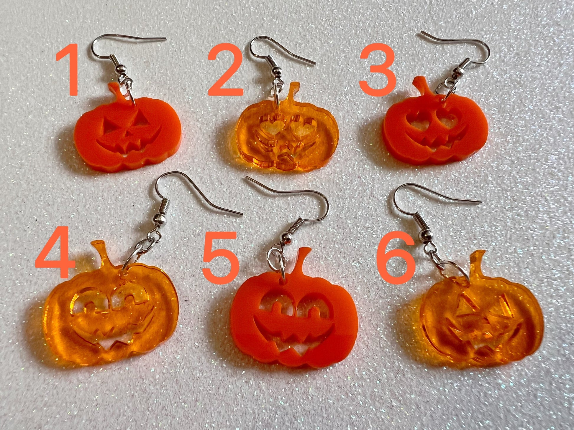 Jack-O-Lantern Halloween Earrings: Laser Cut Acrylic Pumpkins, Scary, Spooky, Horror, Best Gifts for Her/Him/Them