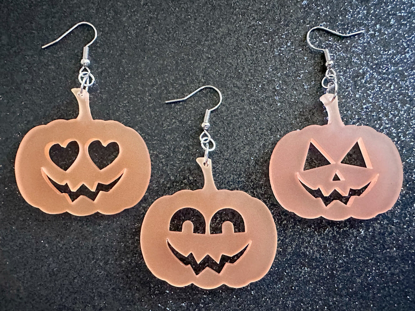 Jack-O-Lantern Halloween Earrings: Laser Cut Acrylic Pumpkins, Scary, Spooky, Horror, Gifts for Her/Him/Them