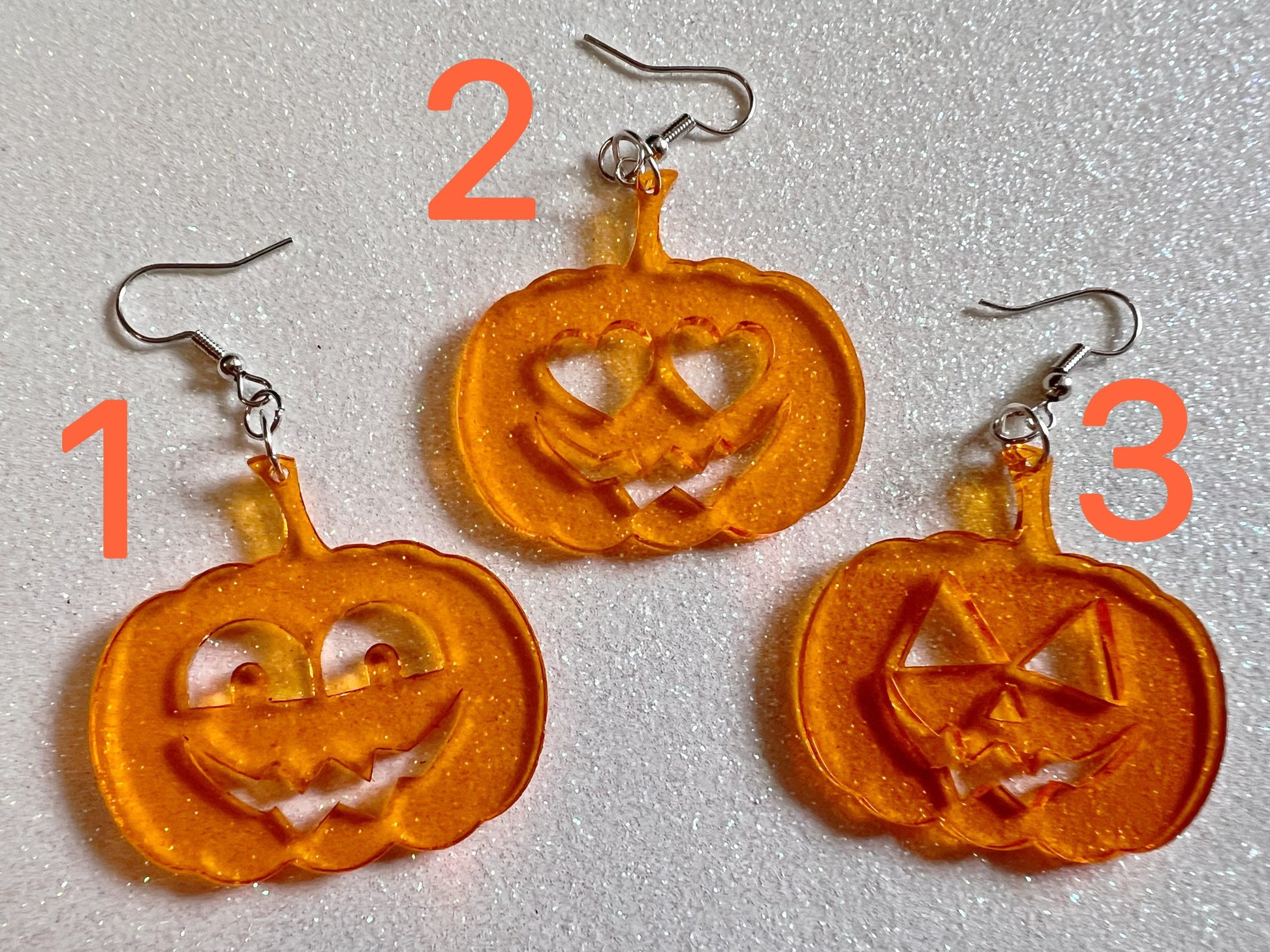 Jack-O-Lantern Halloween Earrings: Laser Cut Acrylic Pumpkins, Scary, Spooky, Horror, Gifts for Her/Him/Them