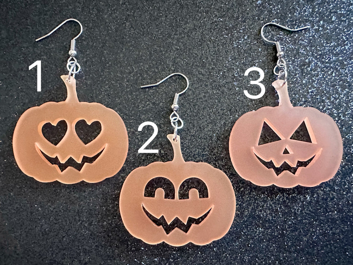 Jack-O-Lantern Halloween Earrings: Laser Cut Acrylic Pumpkins, Scary, Spooky, Horror, Gifts for Her/Him/Them