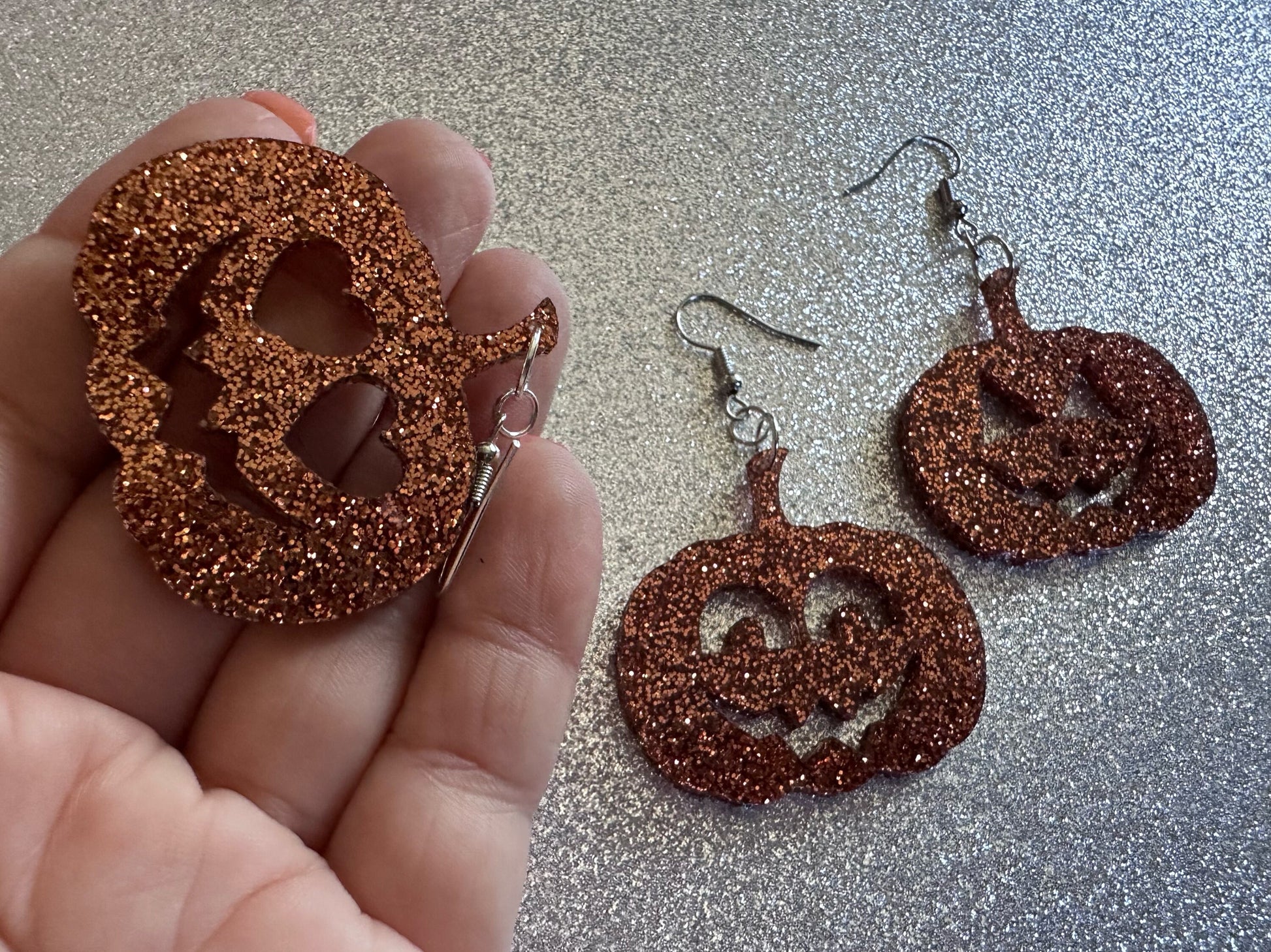 Jack-O-Lantern Halloween Earrings: Laser Cut Acrylic Pumpkins, Scary, Spooky, Horror, Gifts for Her/Him/Them